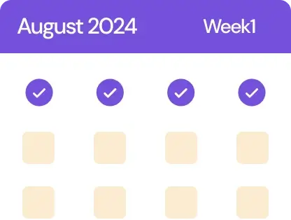 Illustration of a weekly posting schedule